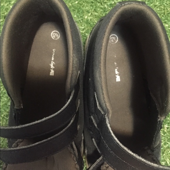 12.5 Boy velcro hightop runner sneaker black/white - Picture 8 of 9